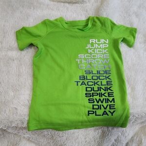 Lands' End sports green athletic active bretahable tshirt boys size small/4